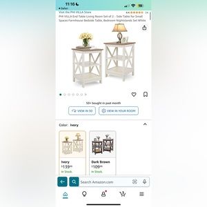 White end tables set